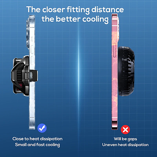 Кулер для телефона и планшета MEMO DL22 88 мм Black (18509-hbr)