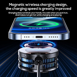 Кулер для телефона и планшета MEMO CX08 Wireless Charge Blue (18516-hbr)