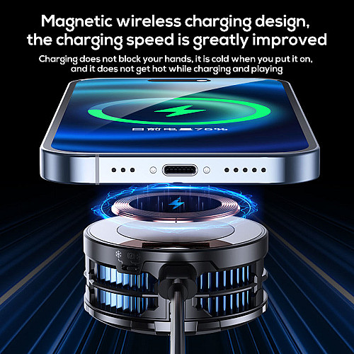 Кулер для телефона и планшета MEMO CX08 Wireless Charge Blue (18516-hbr)