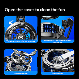 Кулер для телефона и планшета MEMO CX08 Wireless Charge Blue (18516-hbr)