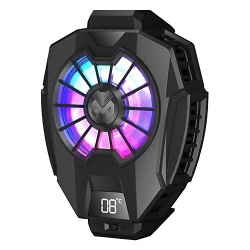 Кулер с экраном для телефона и планшета MEMO DL05 85 мм Black (18521-hbr)