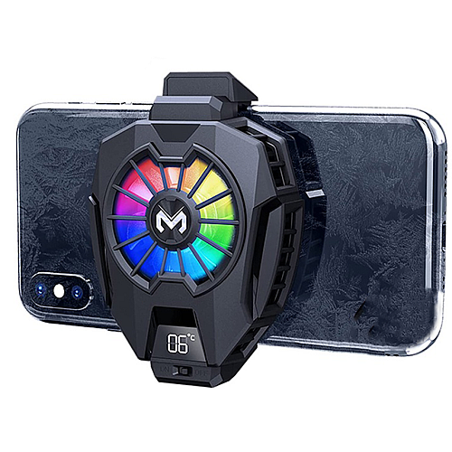 Кулер с экраном для телефона и планшета MEMO DL05 85 мм Black (18521-hbr)