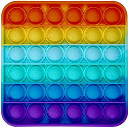 Pop It сенсорная игрушка, пупырка, поп ит антистресс, pop it fidget, попит, квадрат радужный