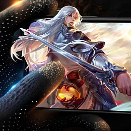 Игрові сенсорні рукавички для телефону та планшета MEMO GG01 One Size Black (18547-hbr)