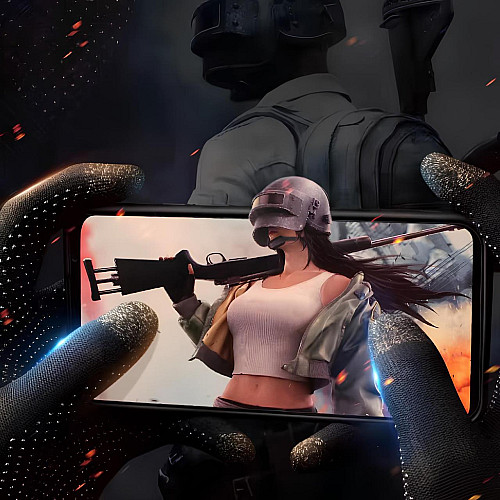 Игровые сенсорные перчатки для телефона и планшета MEMO GG01 One Size Black (18547-hbr)