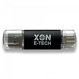 Флеш-накопитель XON FlashDrive DuoConnect 128GB USB 2.0 / Type-C Black (FX2DX128MB 7560)