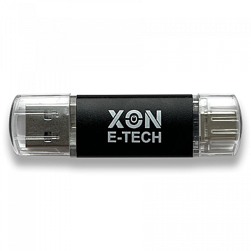 Флеш-накопитель XON FlashDrive DuoConnect 128GB USB 2.0 / Type-C Black (FX2DX128MB 7560)