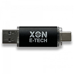 Флеш-накопитель XON FlashDrive DuoConnect 128GB USB 2.0 / Type-C Black (FX2DX128MB 7560)