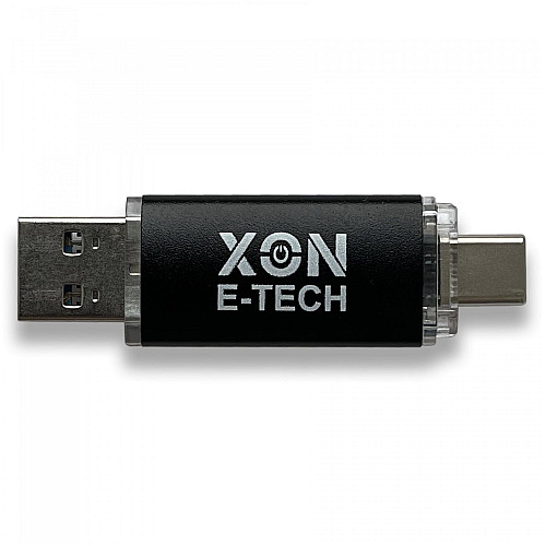 Флеш-накопитель XON FlashDrive DuoConnect 128GB USB 2.0 / Type-C Black (FX2DX128MB 7560)