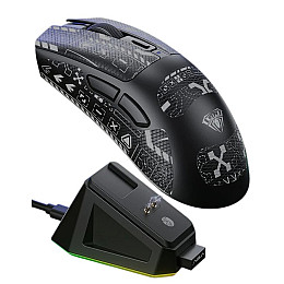 Мышь беспроводная игровая Aula SC380 Print 12000 DPI 2,4G+Bluetooth Black