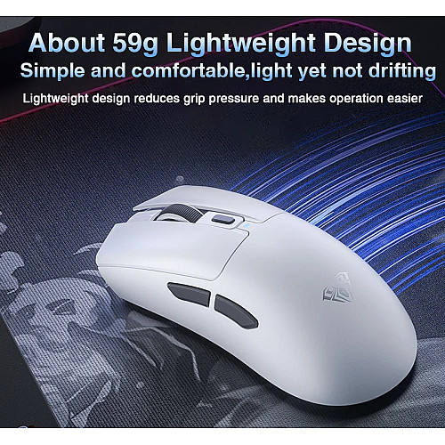 Мышь беспроводная игровая Aula SC380 Print 12000 DPI 2,4G+Bluetooth Серо-черный