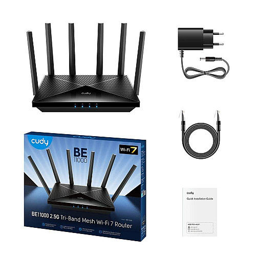 Маршрутизатор Cudy WR11000 2.5G Tri-Band Wi-Fi 7 Mesh Router (2791028214)