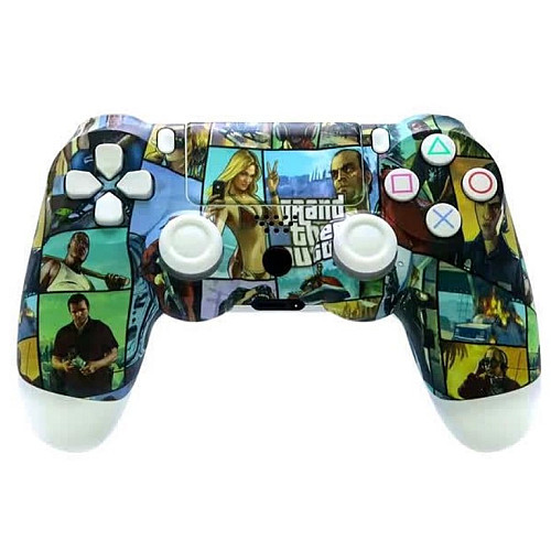 Ігровий контролер бездротовий Double Motor Vibration 4 Wireless Controller PS4/PC Grand theft Auto (2104618743)