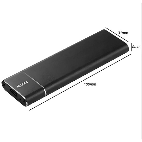 Внешний карман XON MemoryCase M.2 NGFF SATA USB 3.1 Type-C Черный (XSC2C13NG1MG 4333)