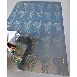 Плівка для друку Galaxy А4 80 мкм Love Ribbon Holografic 20 шт Прозорий (11104)
