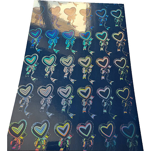 Плівка для друку Galaxy А4 80 мкм Love Ribbon Holografic 20 шт Прозорий (11104)