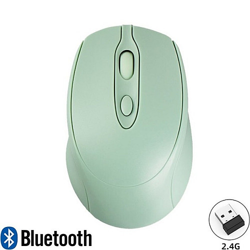 Мишка No Brand Чутлива Bluetooth Мишка 2.4G Двохрежимна Зелена (SH0000378)