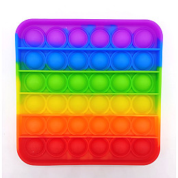 Антистресс сенсорная игрушка Pop It квадрат Разноцветный
