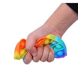 Антистресс сенсорная игрушка Pop It квадрат Разноцветный