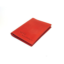 Обложка для автодокументов DNK Leather Auto H col.H Красная