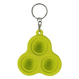 Антистресс Игрушка Pop it Салатовый Брелок - 3 пупырки