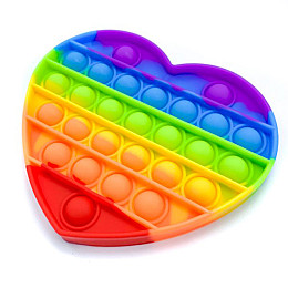 Антистресс Игрушка Pop it Радужное Сердце