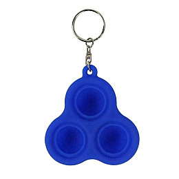 Антистресс Игрушка Pop it Синий Брелок - 3 пупырки
