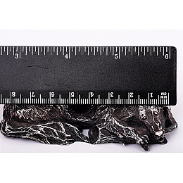 Серебряная фигура ручной работы Спящая собака Сер.14 Оникс