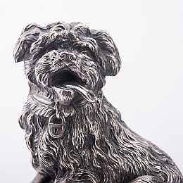 Серебряная фигура ручной работы Шарик сер00029 Оникс