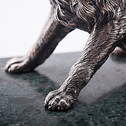 Серебряная фигура ручной работы Шарик сер00029 Оникс