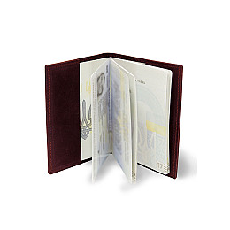 Кожаная обложка для паспорта BermuD B 01-18Br-01-14 Бордовый