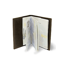 Кожаная обложка для паспорта BermuD B 01-18Ko-01-7 Коричневый