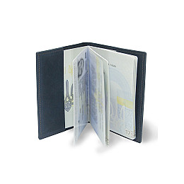 Кожаная обложка для паспорта BermuD B 01-18S-01-5 Синий