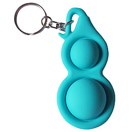 Игрушка антистресс Pop It Бирюзовый Брелок с хвостиком