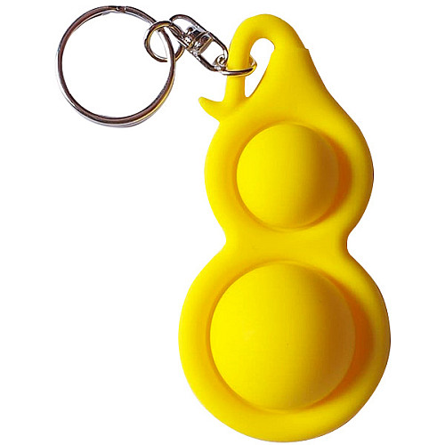 Игрушка антистресс Pop It Жёлтый Брелок с хвостиком