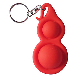 Игрушка антистресс Pop It Красный Брелок с хвостиком