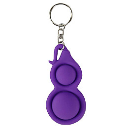 Игрушка антистресс Pop It Фиолетовый Брелок с хвостиком
