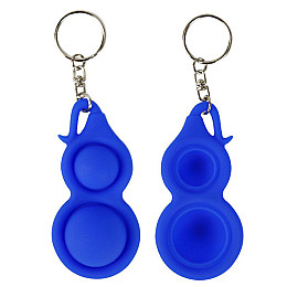Игрушка антистресс Pop It Синий Брелок с хвостиком