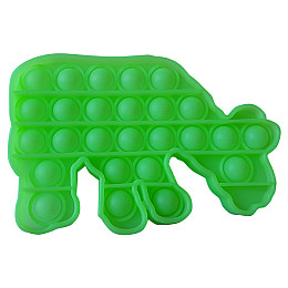 Игрушка антистресс Pop It Люминесцентный Зелёный Бегемот