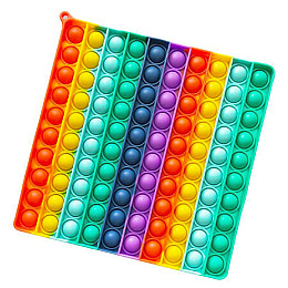 Игрушка антистресс Pop It Радужный Большой Квадрат