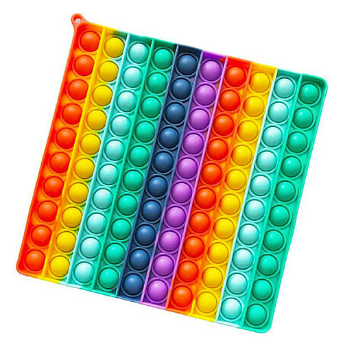 Игрушка антистресс Pop It Радужный Большой Квадрат
