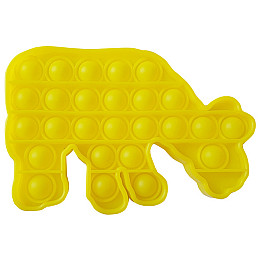 Игрушка антистресс Pop It Люминесцентный Жёлтый Бегемот