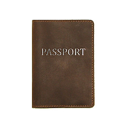 Обложка на паспорт DNK Leather Паспорт-H col.G 15,5х9,8 см Коричневая