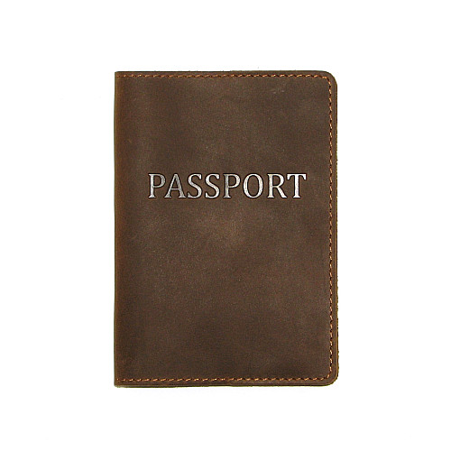 Обложка на паспорт DNK Leather Паспорт-H col.G 15,5х9,8 см Коричневая