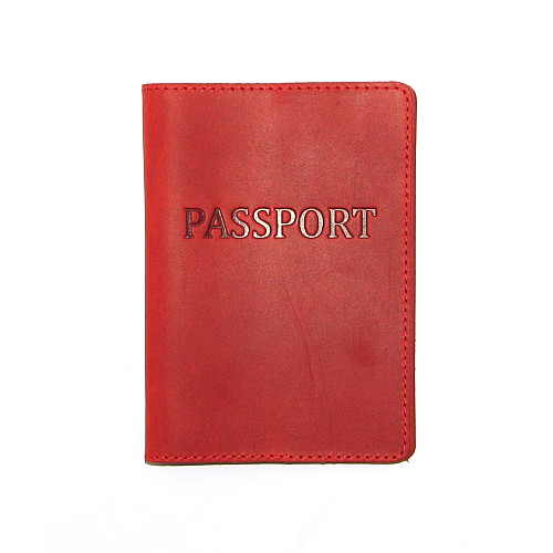Обложка на паспорт DNK Leather Паспорт-H col.H 15,5х9,8 см Красная