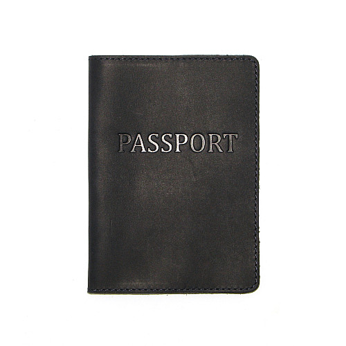Обложка на паспорт DNK Leather Паспорт-H col.K 15,5х9,8 см Темно-синяя