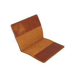 Обложка на паспорт DNK Leather Паспорт-H col.N Светло-коричневая 15,5*9,8 см