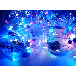 Гирлянда штора Xmas 200L 10 Капель Шарик Ширина Разноцветное Свечение 3M 165-Cl54M