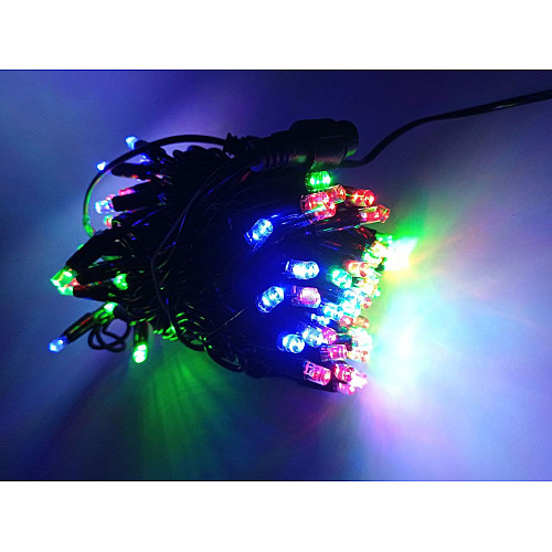 Гирлянда уличная нить Xmas Wp 100L Черный Провод Разноцветный Свет 10М 165-Cl140Rgb