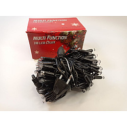 Гирлянда уличная нить Xmas Wp 100L Черный Провод Холодный Белый Свет 10М 165-Cl140W